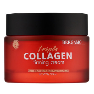 Укрепляющий крем для лица с тройным коллагеном Bergamo Triple Collagen Firming Cleansing Foam 50g